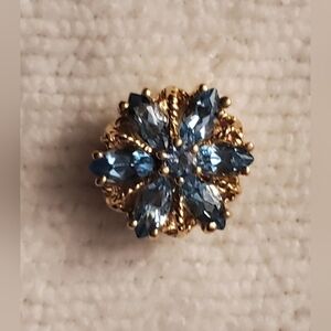 14k YG Richard Klein Slide Charm Bracelet-Blue Topaz